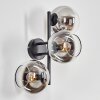 Koyoto Boule lumineuse, Applique murale Chrome, Clair, Fumé, 3 lumières