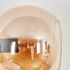Koyoto Boule lumineuse, Applique murale Ambre, Chrome, Fumé, 3 lumières