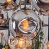 Ripoll Suspension, Boule lumineuse, Suspension Écru, Noir, 8 lumières