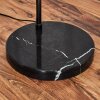 Bassagoda Lampadaire, Lampadaires arc Chrome, Noir, 1 lumière, Abat-jour en tissu