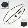 Bassagoda Lampadaire, Lampadaires arc Chrome, Noir, 1 lumière, Abat-jour en tissu