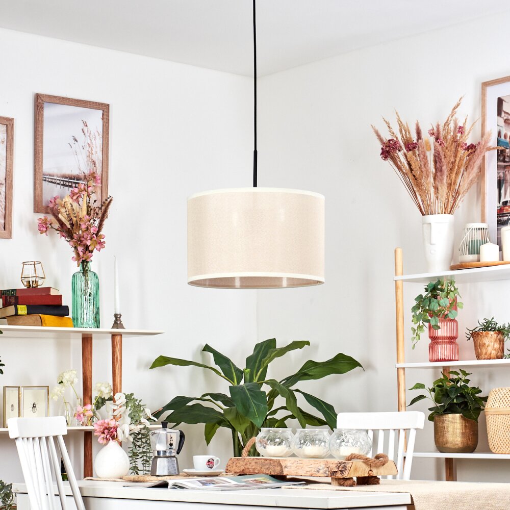 Bassagoda Suspension, Suspension beige, Blanc, 1 lumière