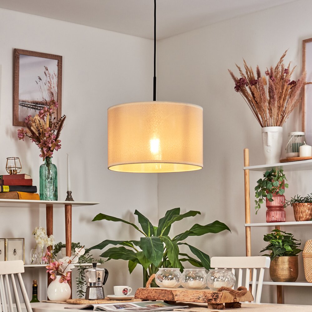 Bassagoda Suspension, Suspension beige, Blanc, 1 lumière
