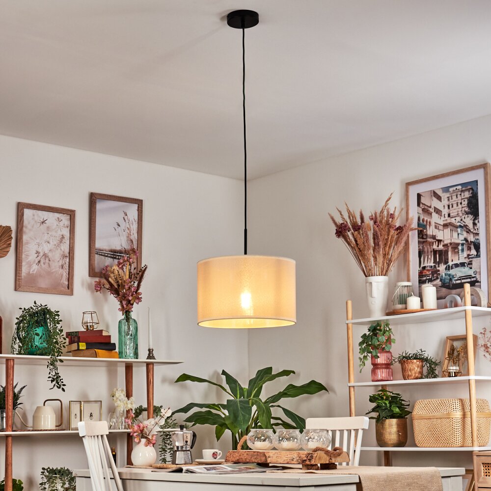 Bassagoda Suspension, Suspension beige, Blanc, 1 lumière