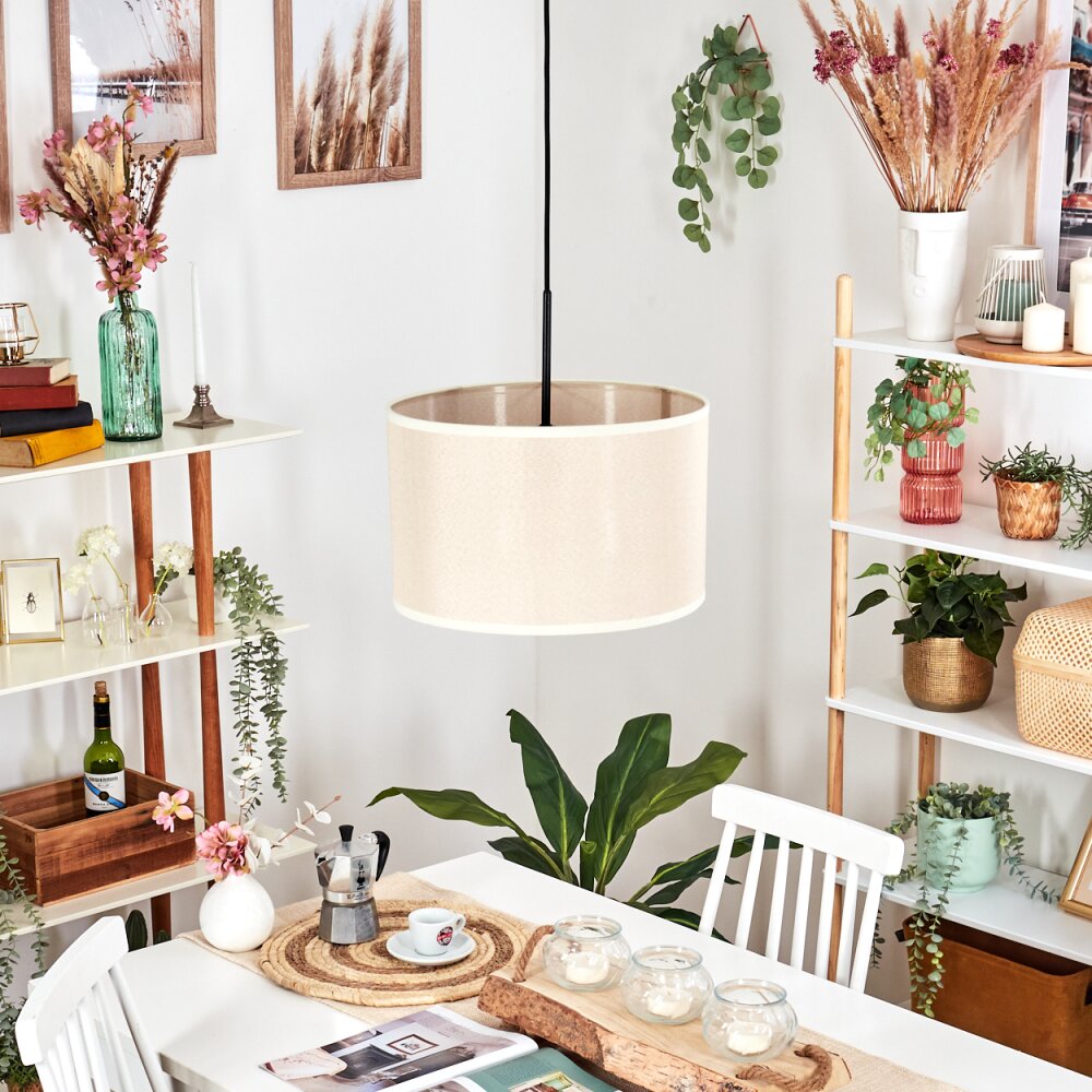 Bassagoda Suspension, Suspension beige, Blanc, 1 lumière