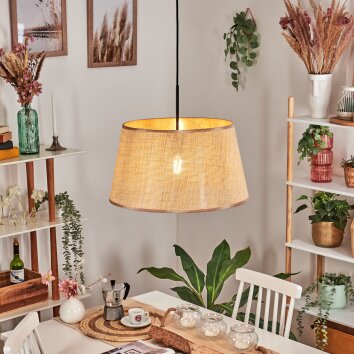 Sabadim Suspension, Suspension beige, Écru, 1 lumière