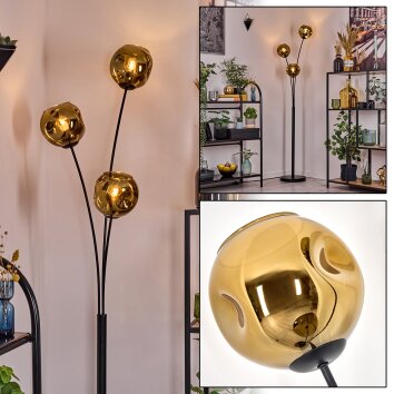 Ripoll Boule lumineuse, Lampadaire Or, 3 lumières