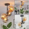 Ripoll Plafonnier, Boule lumineuse Ambre, Clair, Fumé, 4 lumières