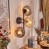 Koyoto Boule lumineuse, Applique murale Ambre, Clair, Fumé, 3 lumières