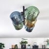 Koyoto Plafonnier, Boule lumineuse Bleu, Or, Vert, 5 lumières