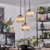 Koyoto Suspension, Boule lumineuse, Suspension grappe 30 cm Ambre, Clair, 3 lumières