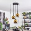 Ripoll Suspension, Boule lumineuse, Suspension grappe Or, 3 lumières
