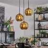 Koyoto Suspension, Boule lumineuse, Suspension grappe 30 cm Or, 3 lumières
