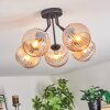 Koyoto Plafonnier, Boule lumineuse 52 cm Ambre, 5 lumières