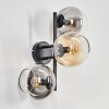 Koyoto Boule lumineuse, Applique murale Ambre, Clair, Fumé, 3 lumières
