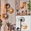 Gastor Boule lumineuse, Applique murale Ambre, Fumé, 3 lumières