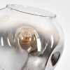 Ripoll Boule lumineuse, Lampadaire Chrome, Clair, Fumé, 3 lumières