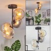 Ripoll Plafonnier, Boule lumineuse Ambre, Clair, Fumé, 4 lumières