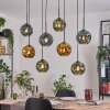 Ripoll Suspension, Boule lumineuse, Suspension Écru, Noir, 8 lumières