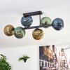Koyoto Plafonnier, Boule lumineuse Bleu, Or, Vert, 6 lumières