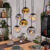 Gastor Suspension, Boule lumineuse, Suspension Ambre, Or, Clair, Fumé, 6 lumières