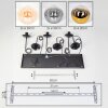 Gastor Suspension, Boule lumineuse, Suspension Ambre, Or, Clair, Fumé, 6 lumières