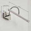 lampe miroir  Morges LED Chrome, 1 lumière