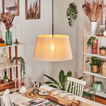 Bassagoda Suspension, Suspension beige, Blanc, 1 lumière