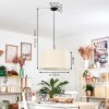 Flemming Suspension, Suspension beige, Blanc, 1 lumière