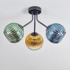 Koyoto Plafonnier, Boule lumineuse 42 cm Bleu, Or, Vert, Clair, 3 lumières