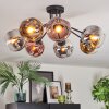 Ripoll Plafonnier, Boule lumineuse Chrome, Or, Clair, Cuivré, Fumé, 7 lumières