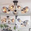 Koyoto Plafonnier, Boule lumineuse 82 cm Ambre, Clair, Fumé, 7 lumières