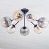 Koyoto Plafonnier, Boule lumineuse 82 cm Ambre, Clair, Fumé, 7 lumières