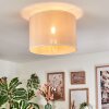 Bassagoda Plafonnier beige, Blanc, 1 lumière