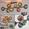 Ripoll Plafonnier, Boule lumineuse Bleu, Vert, Cuivré, 8 lumières