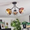 Koyoto Plafonnier, Boule lumineuse 42 cm Chrome, Or, Clair, Cuivré, Fumé, 3 lumières