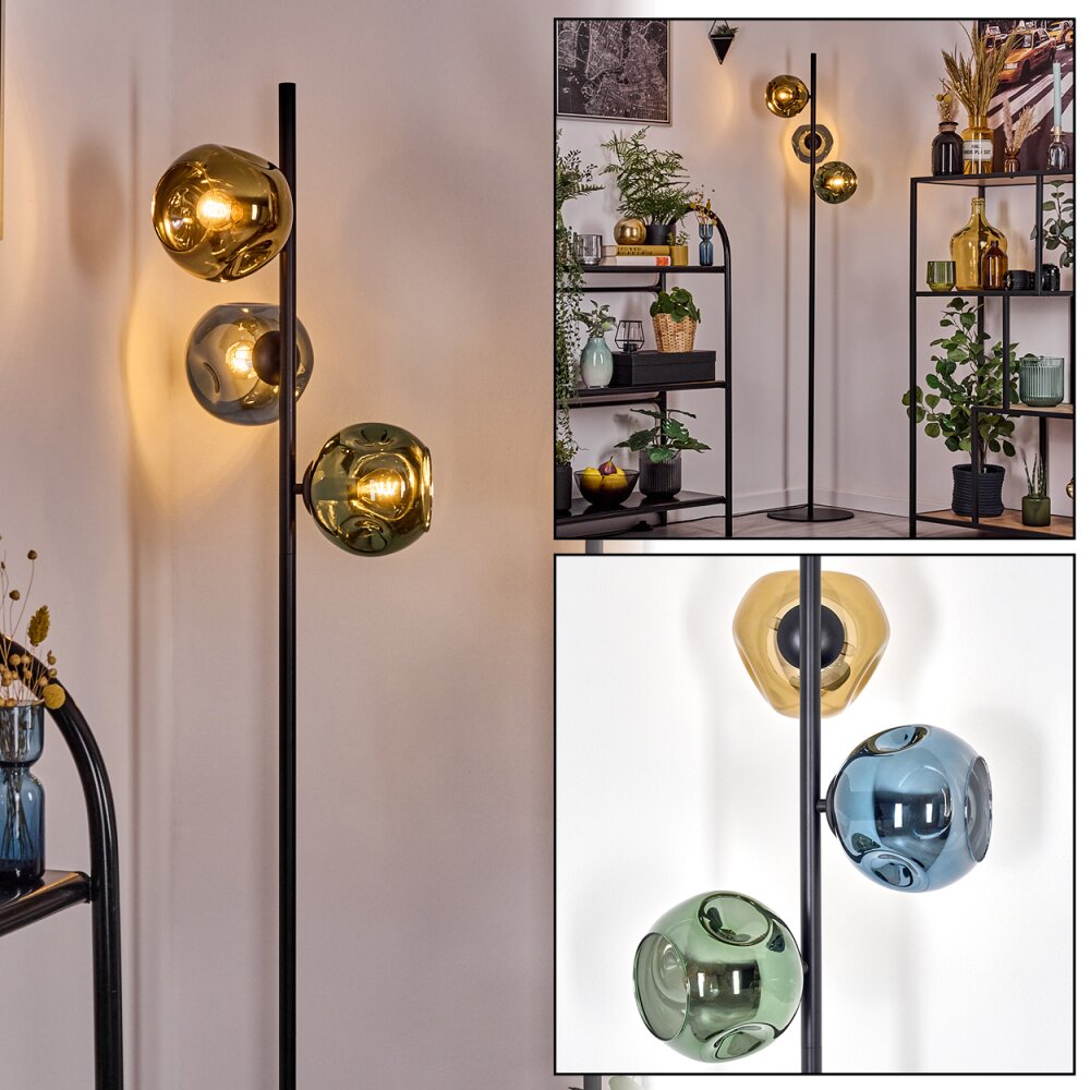 Ripoll Lampadaire Bleu, Or, Vert, 3 lumières main product photo