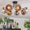 Koyoto Plafonnier, Boule lumineuse 82 cm Chrome, Or, Clair, Cuivré, Fumé, 7 lumières