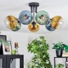 Koyoto Plafonnier, Boule lumineuse 82 cm Bleu, Or, Vert, Clair, 7 lumières
