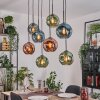 Ripoll Suspension, Boule lumineuse, Suspension Écru, Noir, 8 lumières