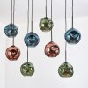 Ripoll Suspension, Boule lumineuse, Suspension Écru, Noir, 8 lumières