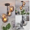 Ripoll Plafonnier, Boule lumineuse Fumé, 4 lumières