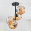 Ripoll Plafonnier, Boule lumineuse Ambre, 4 lumières