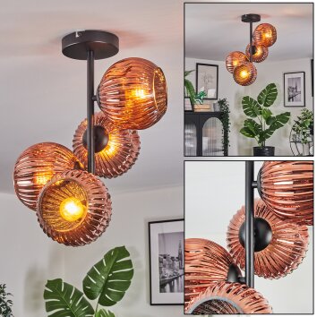 Ripoll Plafonnier, Boule lumineuse Cuivré, 4 lumières