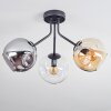 Ripoll Plafonnier, Boule lumineuse Ambre, Clair, Fumé, 3 lumières
