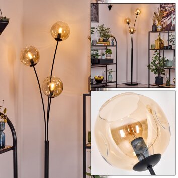 Ripoll Boule lumineuse, Lampadaire Ambre, 3 lumières Ripoll Boule lumineuse, Lampadaire Ambre, 3 lumières