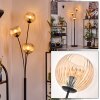 Koyoto Boule lumineuse, Lampadaire Ambre, 3 lumières