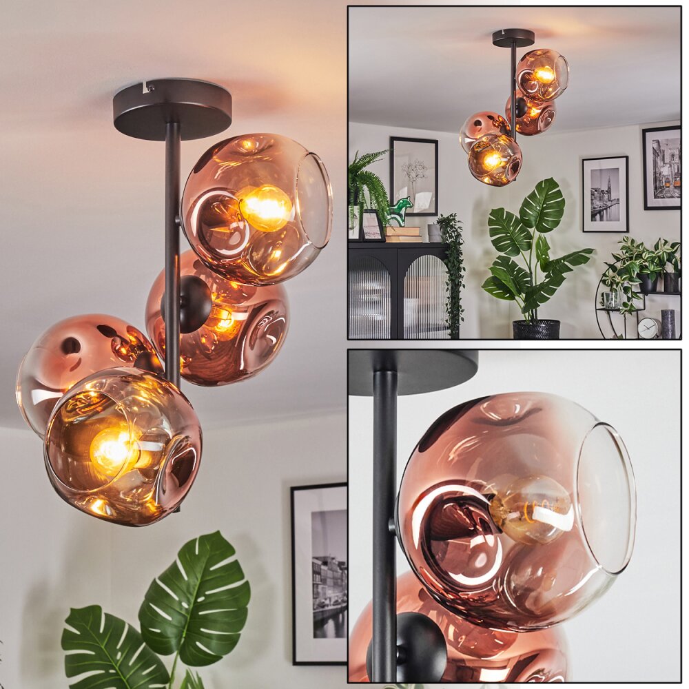 Ripoll Plafonnier, Boule lumineuse Clair, Cuivré, 4 lumières main product photo