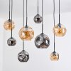 Ripoll Suspension, Boule lumineuse, Suspension Écru, Noir, 8 lumières