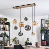 Ripoll Suspension, Boule lumineuse, Suspension Écru, Noir, 8 lumières